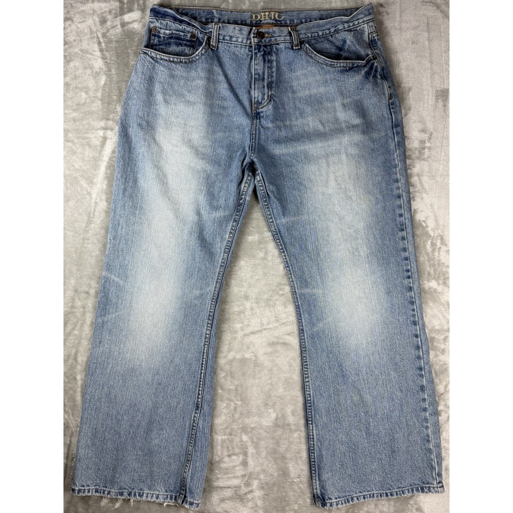 Duck Head Jeans Men Relaxed Fit Straight Light Wash Distressed Blue Denim